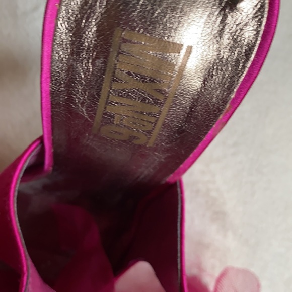 Gorgeous hot pink Mix No 6 heels with tulle bow detail, size 7.5 - Picture 3 of 7